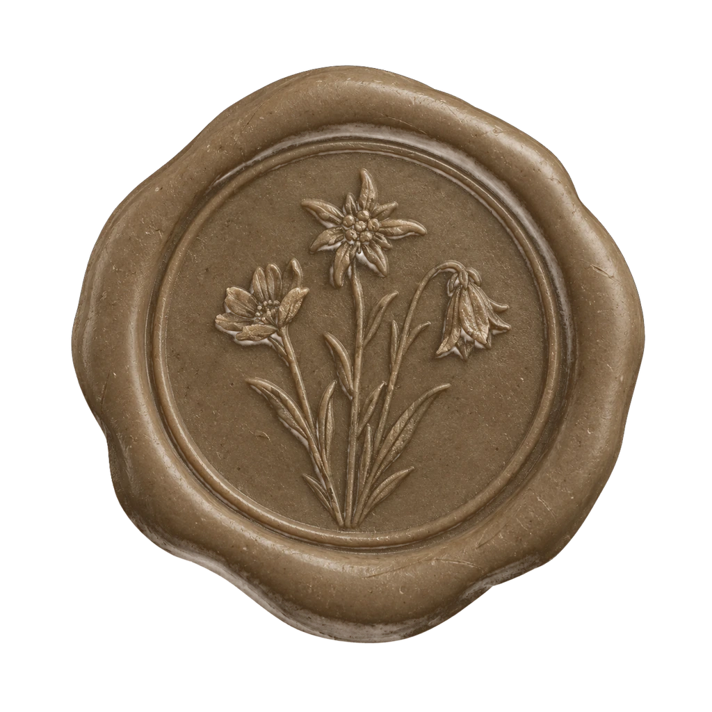 Alpine Hush wax seal
